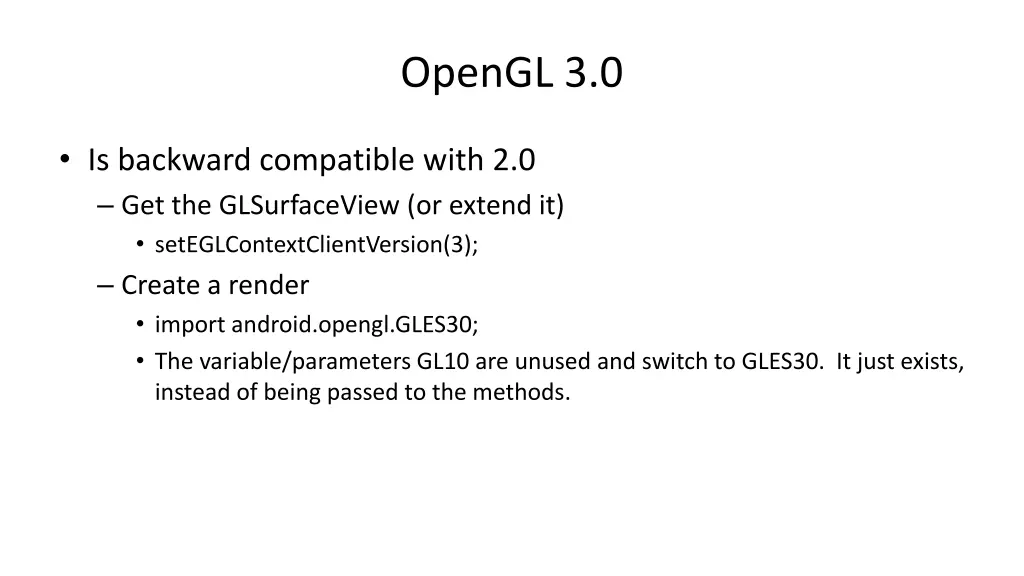 opengl 3 0