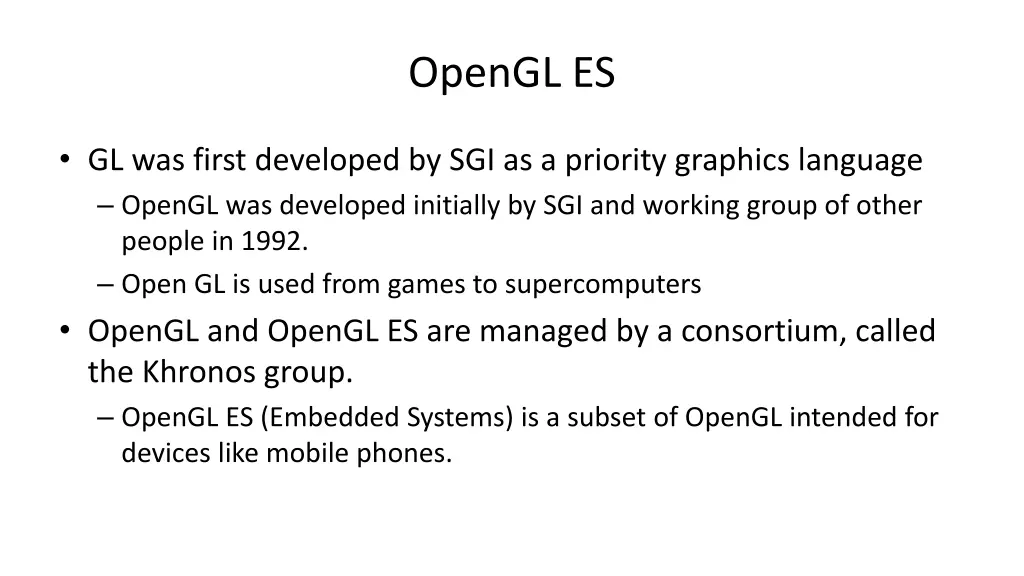 opengl es