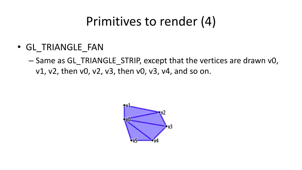 primitives to render 4