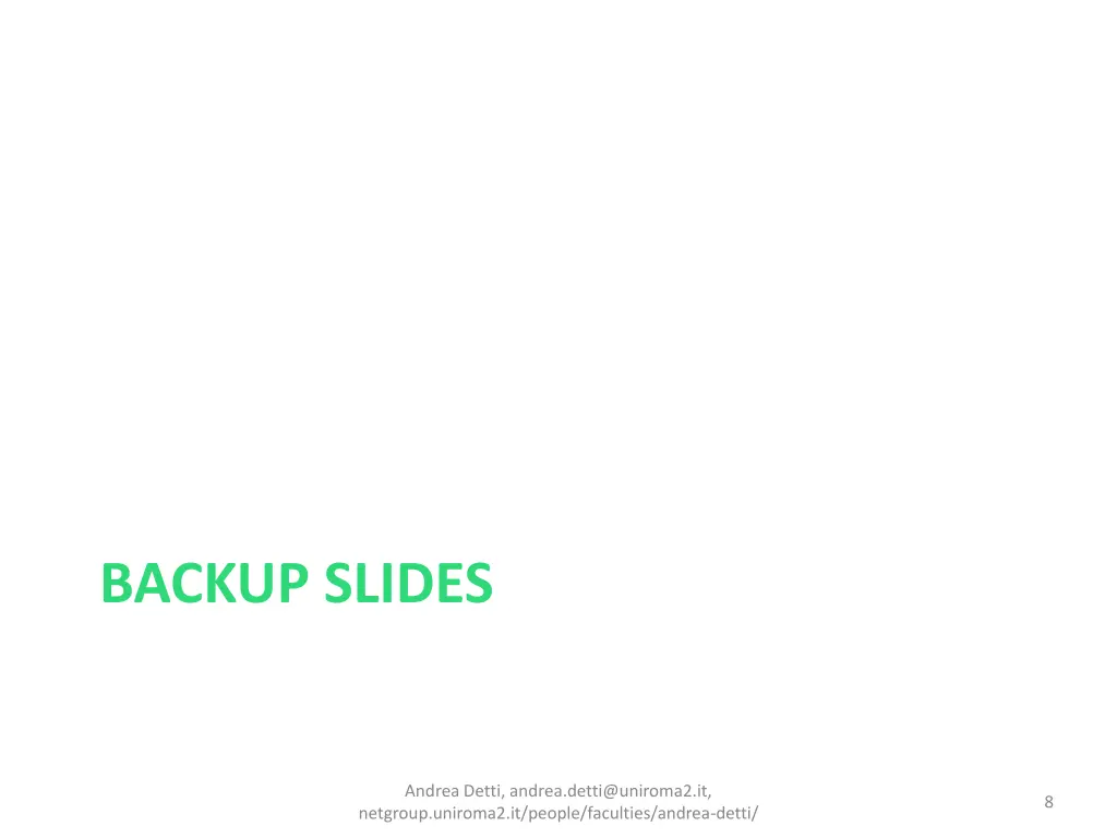 backup slides