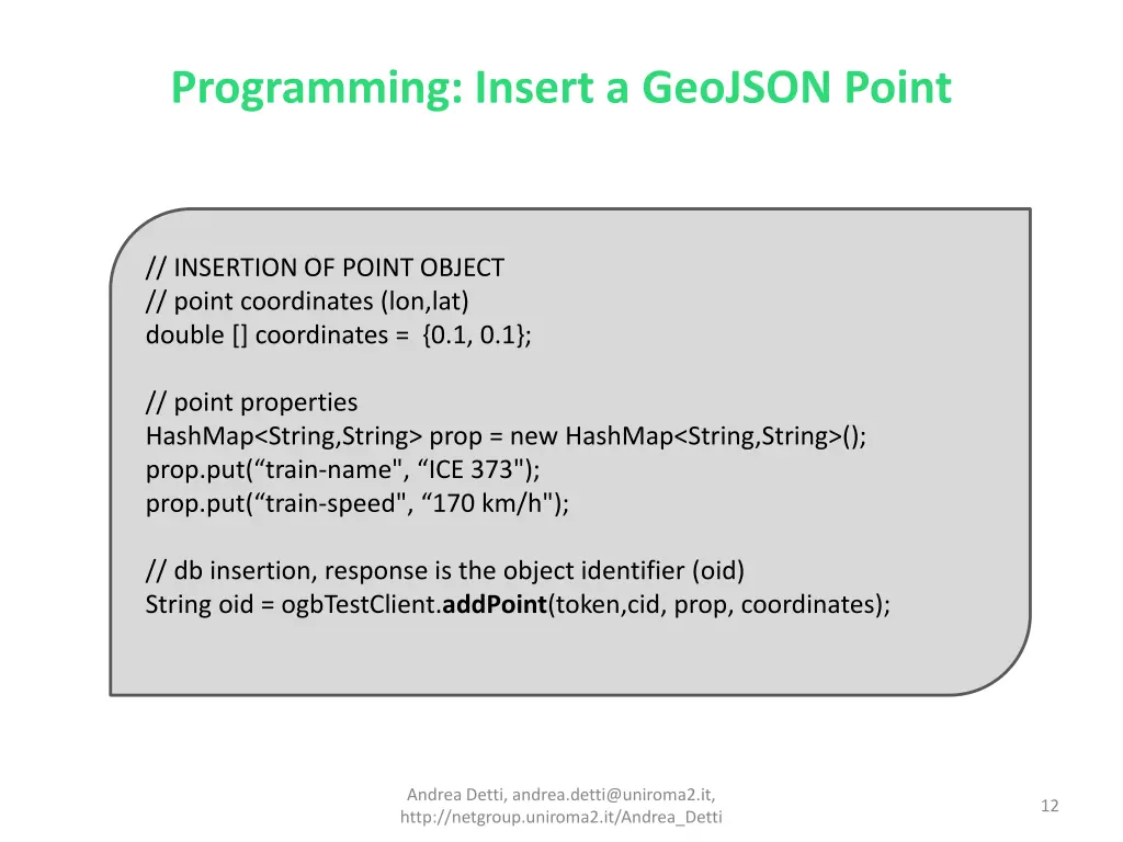 programming insert a geojson point