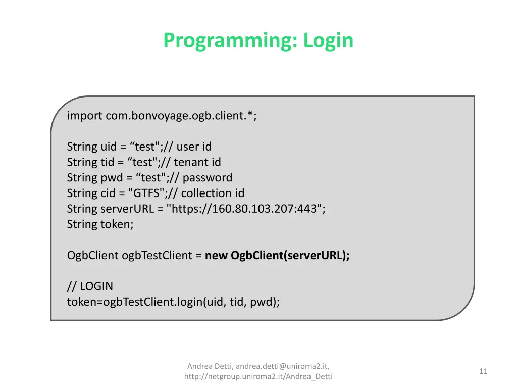 programming login