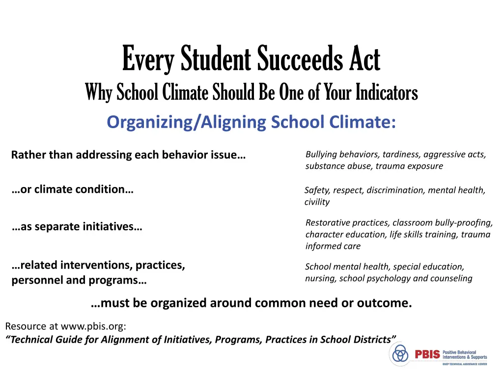 every student succeeds act why school climate 3