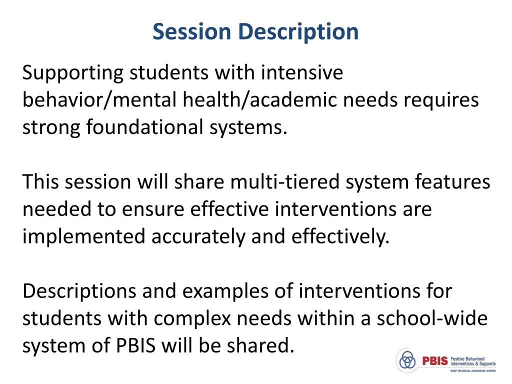 session description