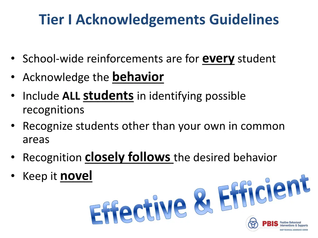 tier i acknowledgements guidelines