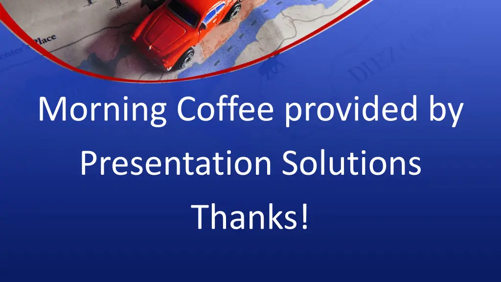 morning coffee provided by presentation solutions