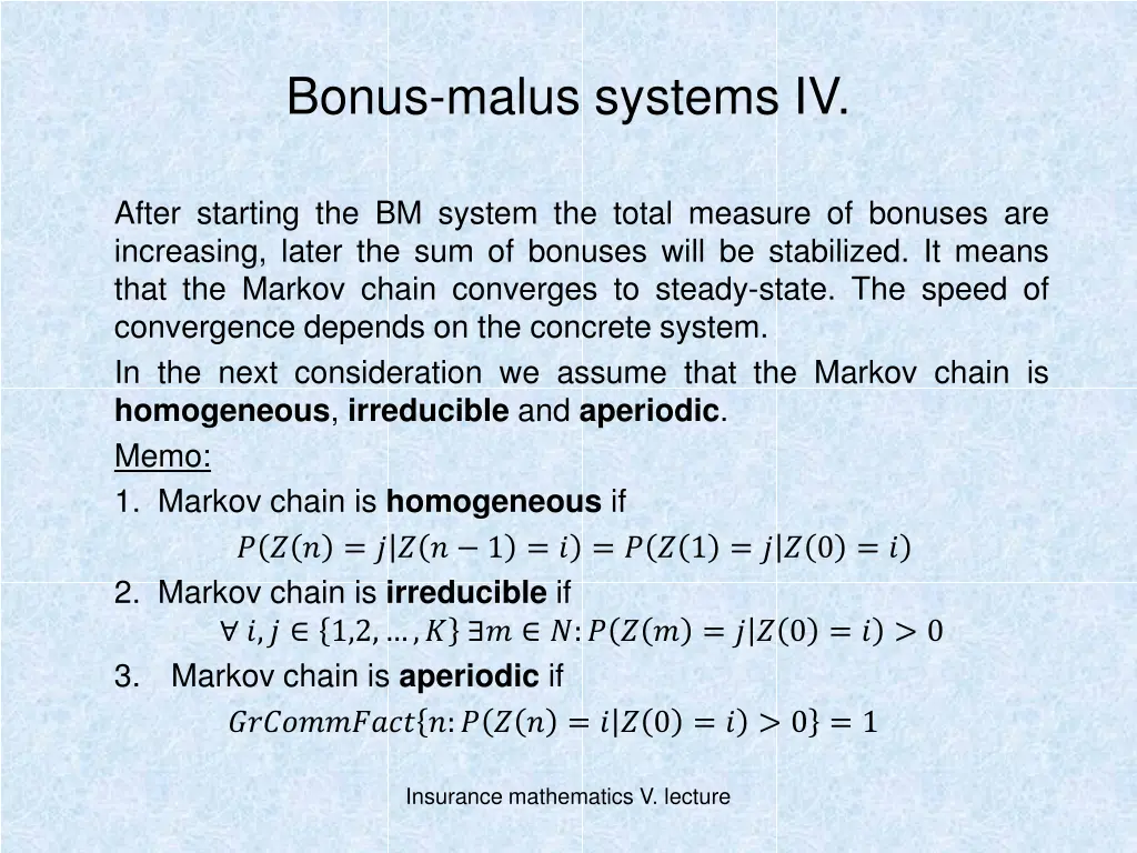 bonus malus systems iv