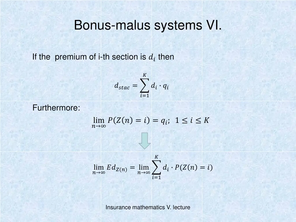 bonus malus systems vi