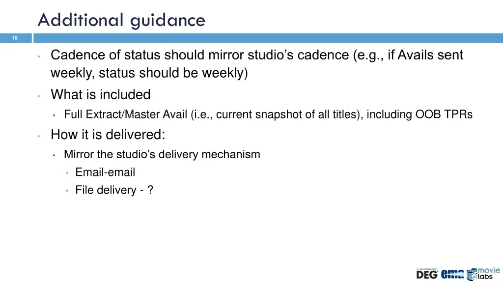 additional guidance