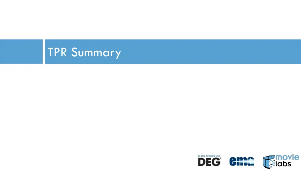 tpr summary