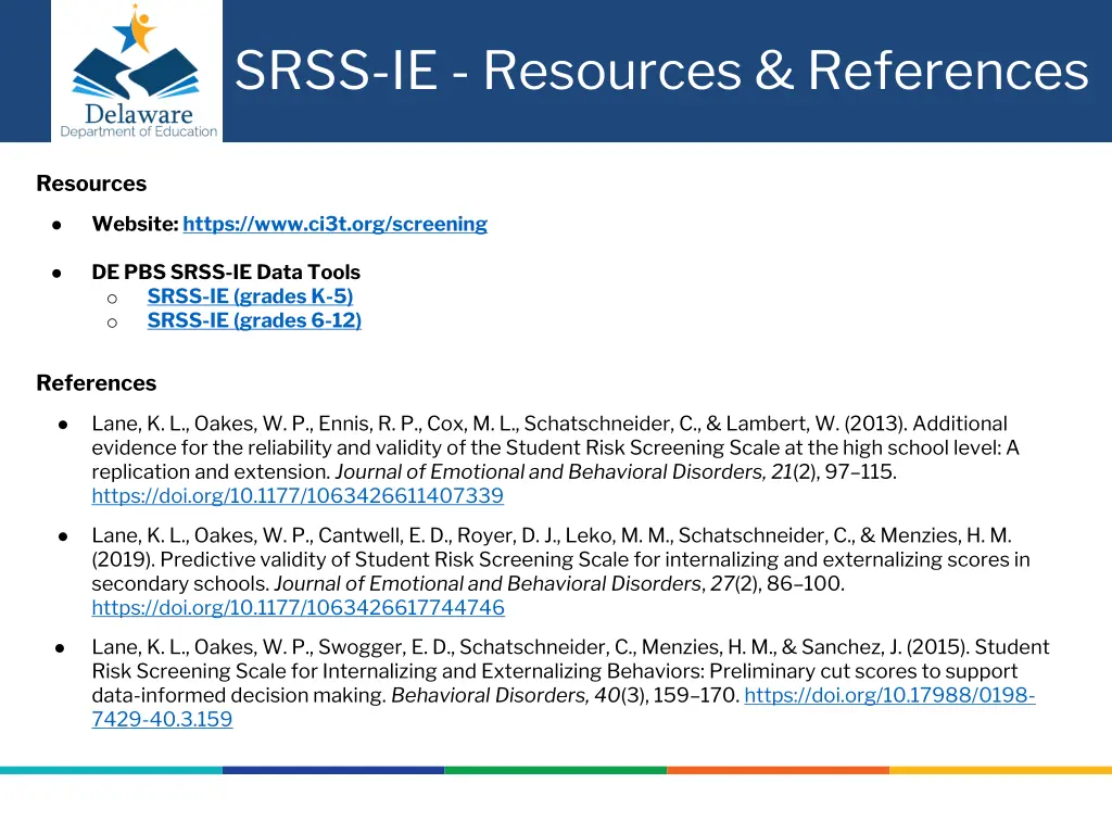 srss ie resources references