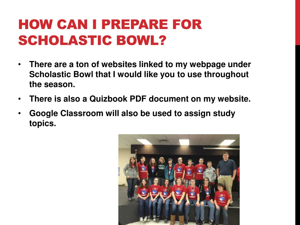 how can i prepare for scholastic bowl