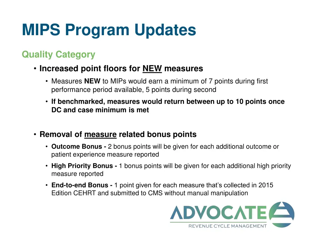 mips program updates 4