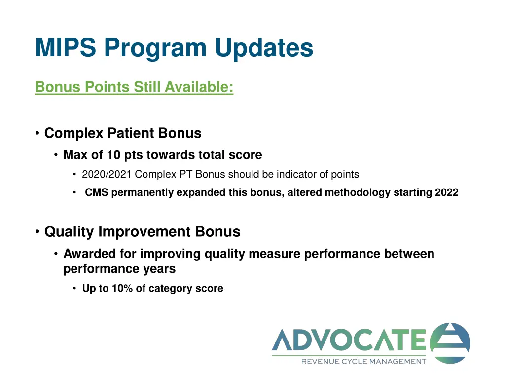 mips program updates 5