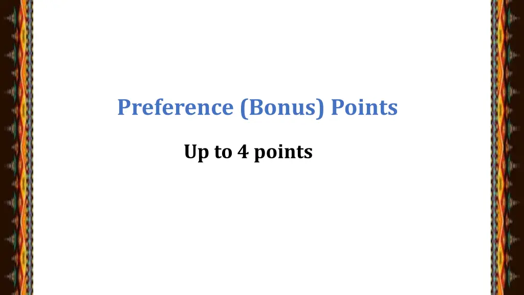 preference bonus points