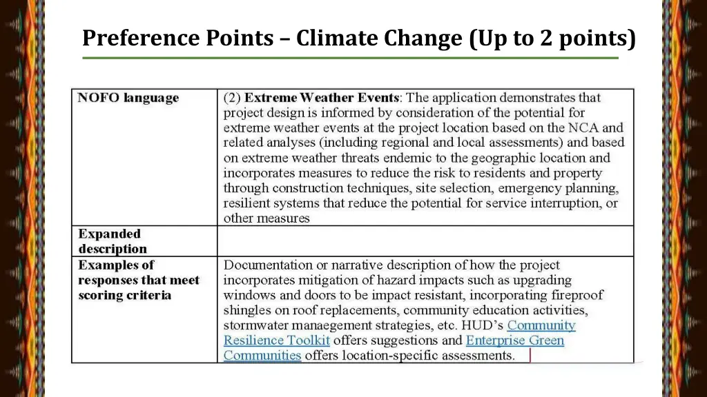 preference points climate change up to 2 points 12