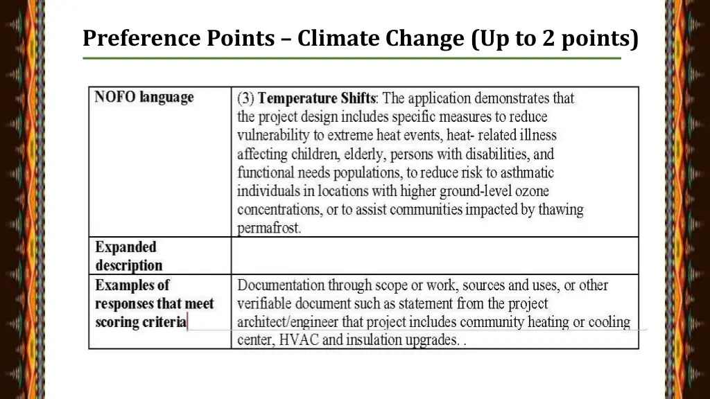 preference points climate change up to 2 points 13