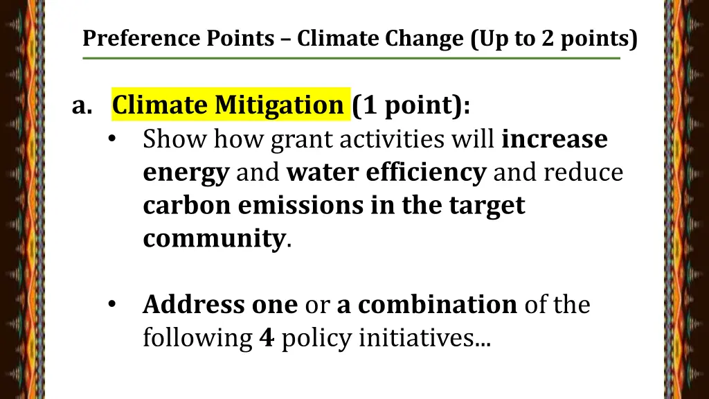 preference points climate change up to 2 points 3