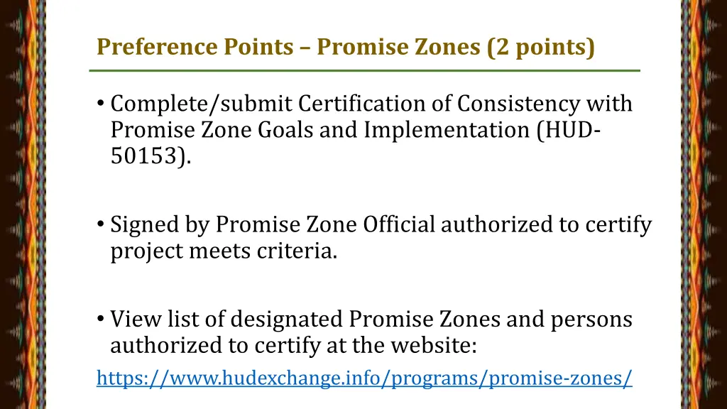 preference points promise zones 2 points