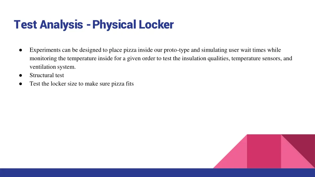 test analysis physical locker