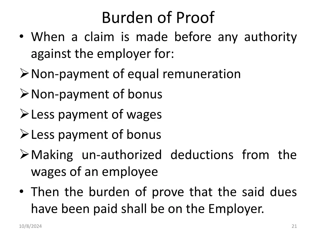 burden of proof