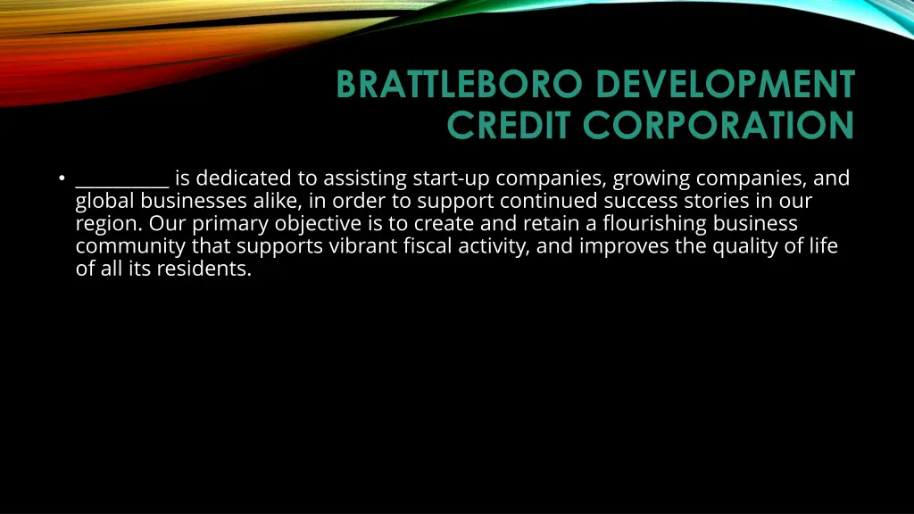 brattleboro development credit corporation