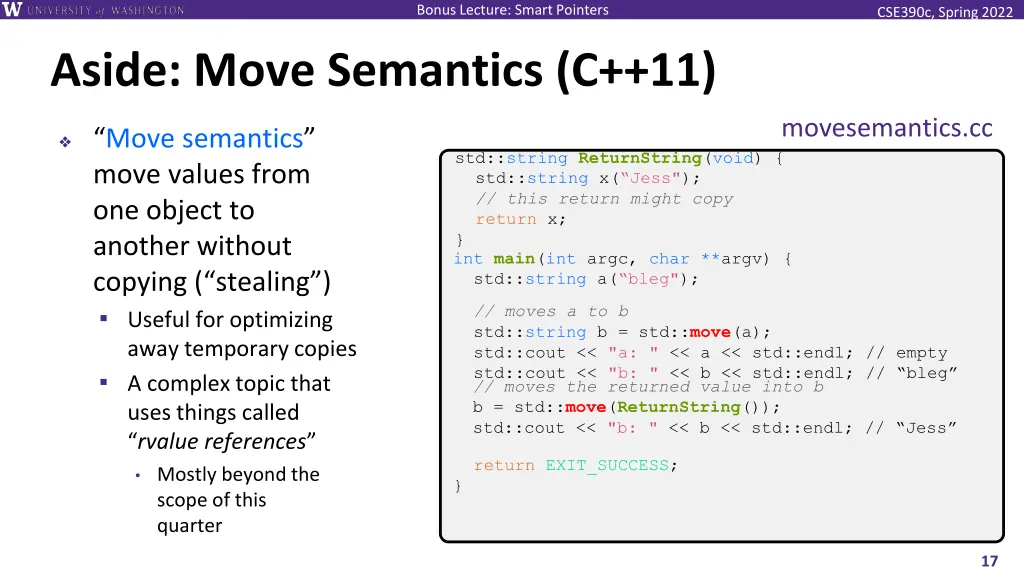 bonus lecture smart pointers 16