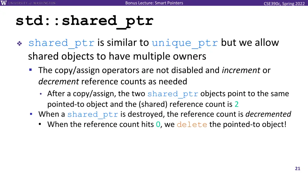 bonus lecture smart pointers 20