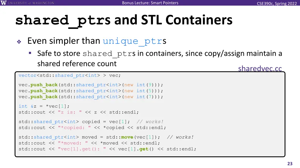bonus lecture smart pointers 22