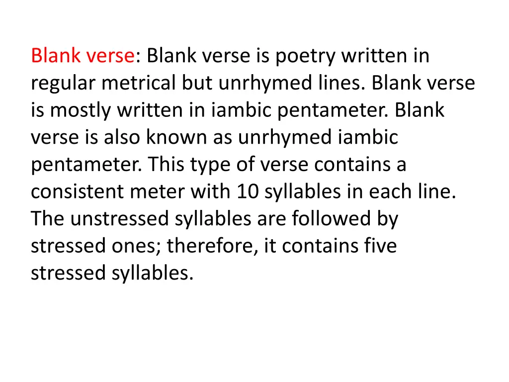 blank verse blank verse is poetry written