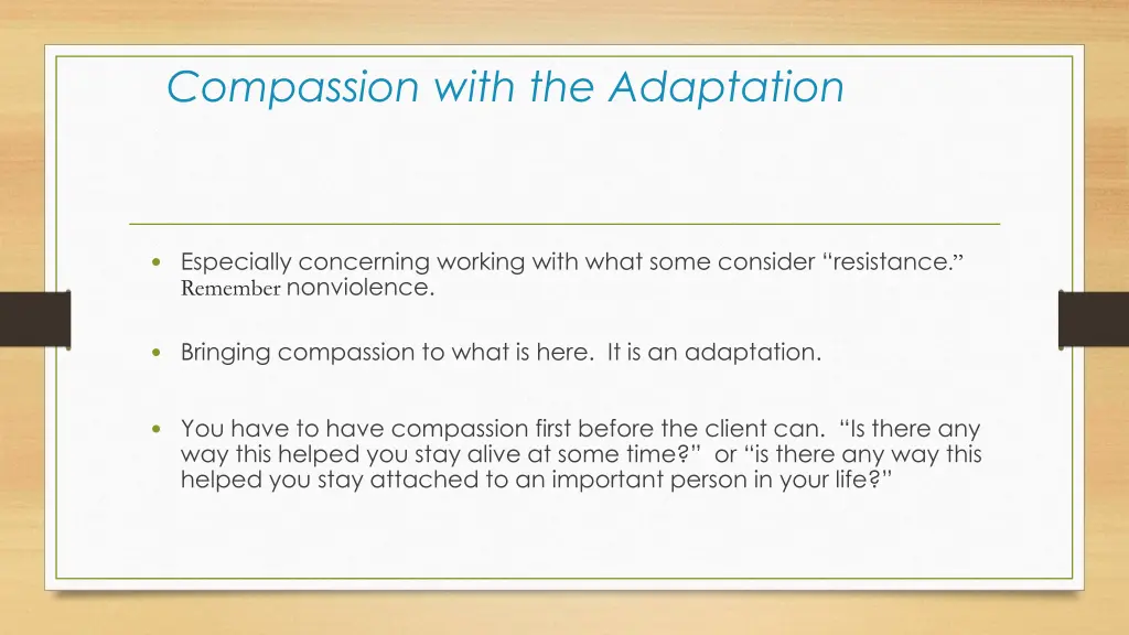 compassion with the adaptation