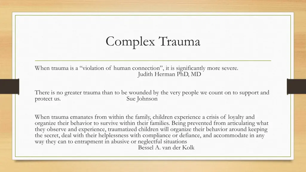 complex trauma