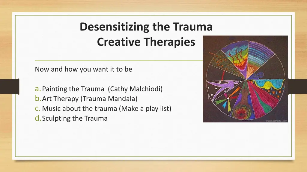 desensitizing the trauma creative therapies