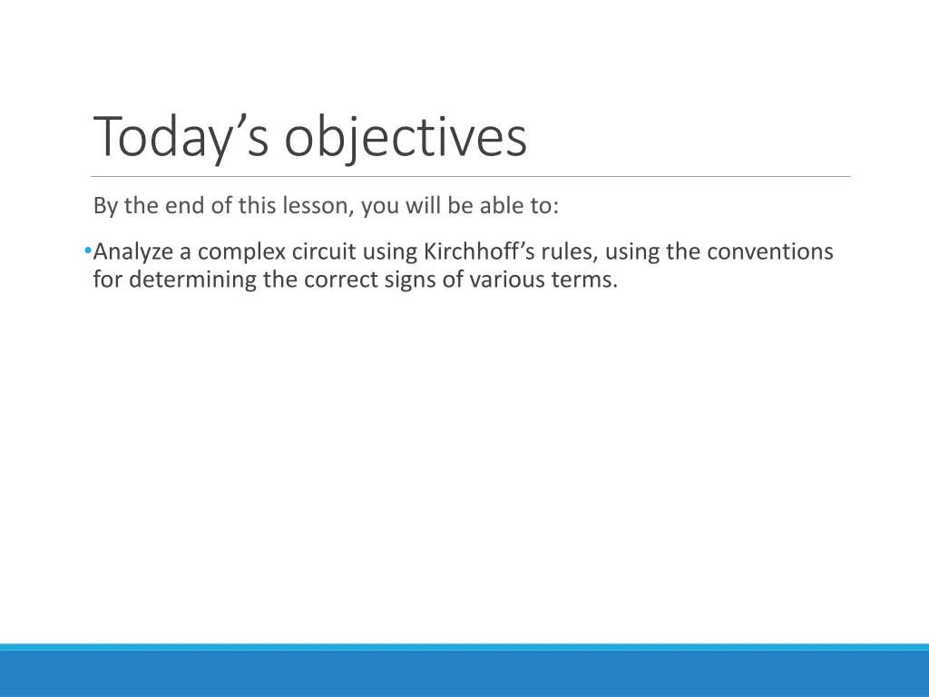 today s objectives