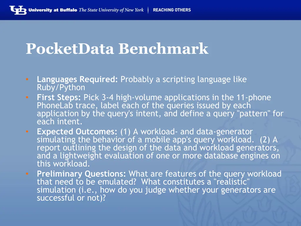 pocketdata benchmark 1