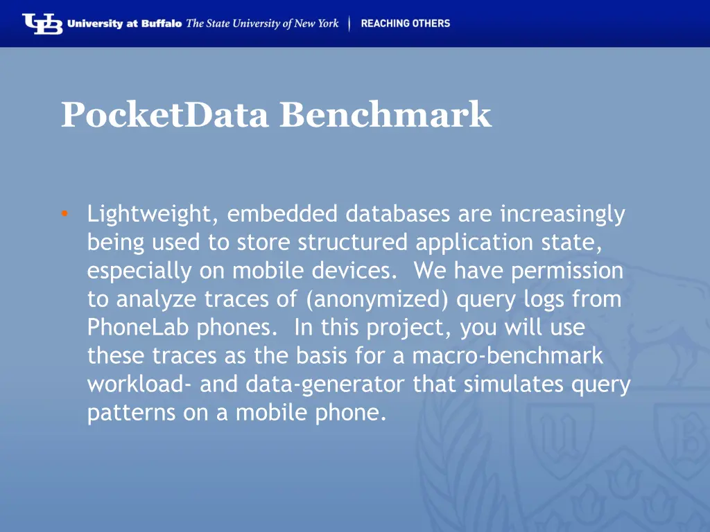 pocketdata benchmark