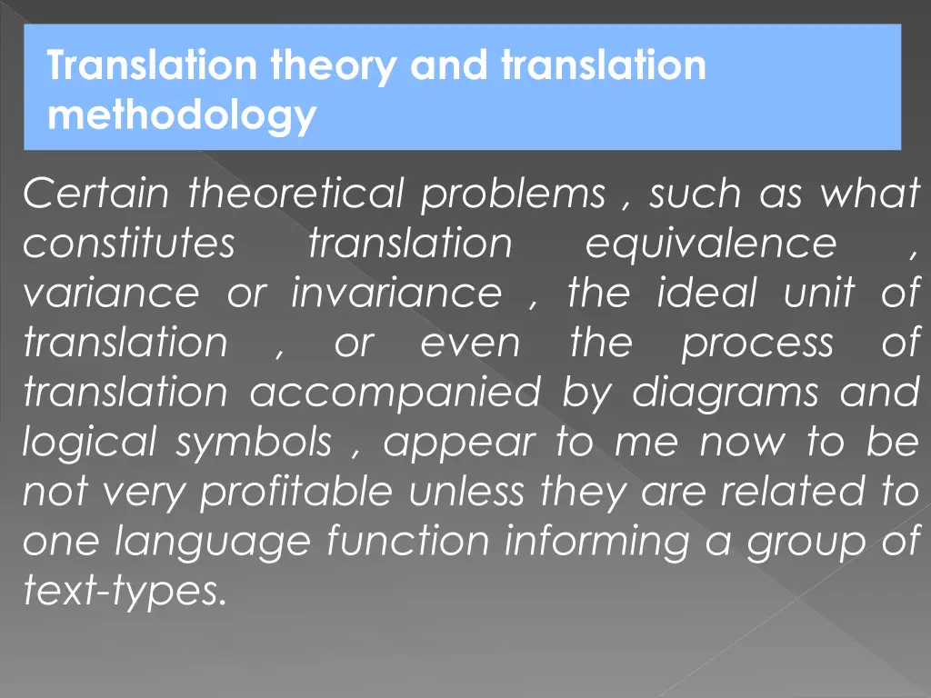 translation theory and translation methodology 1