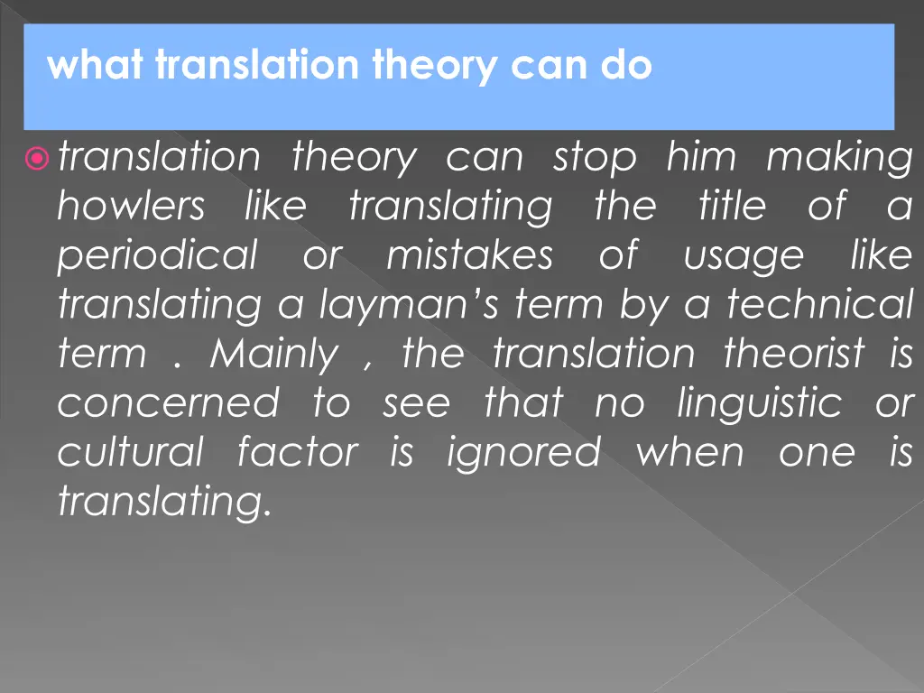 what translation theory can do 1