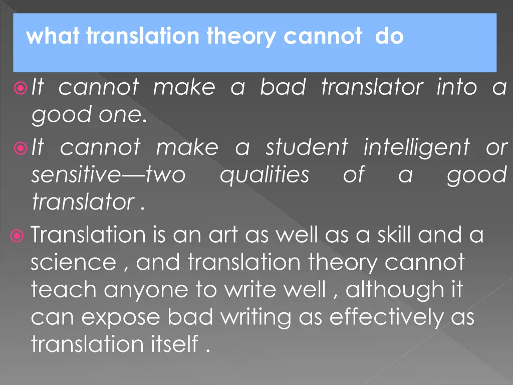 what translation theory cannot do