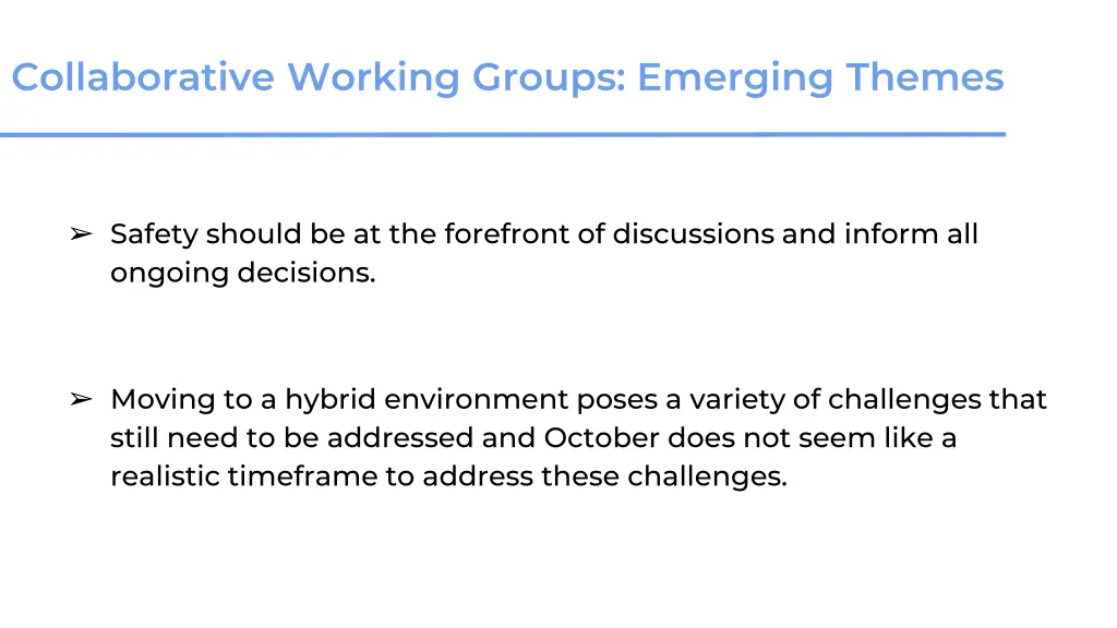 collaborative working groups emerging themes