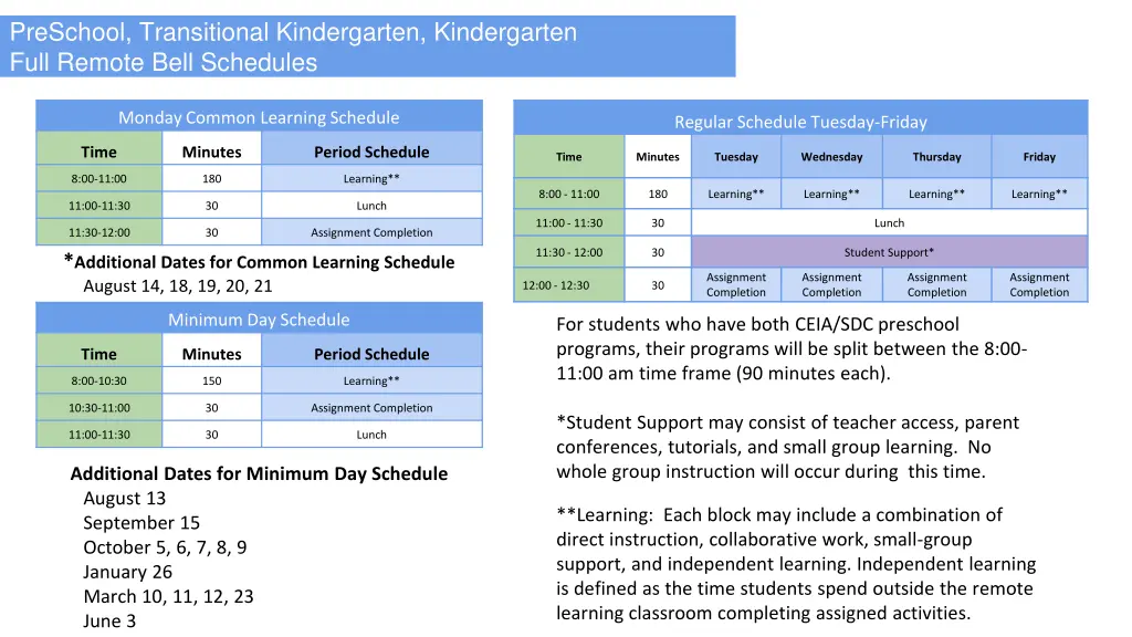 preschool transitional kindergarten kindergarten