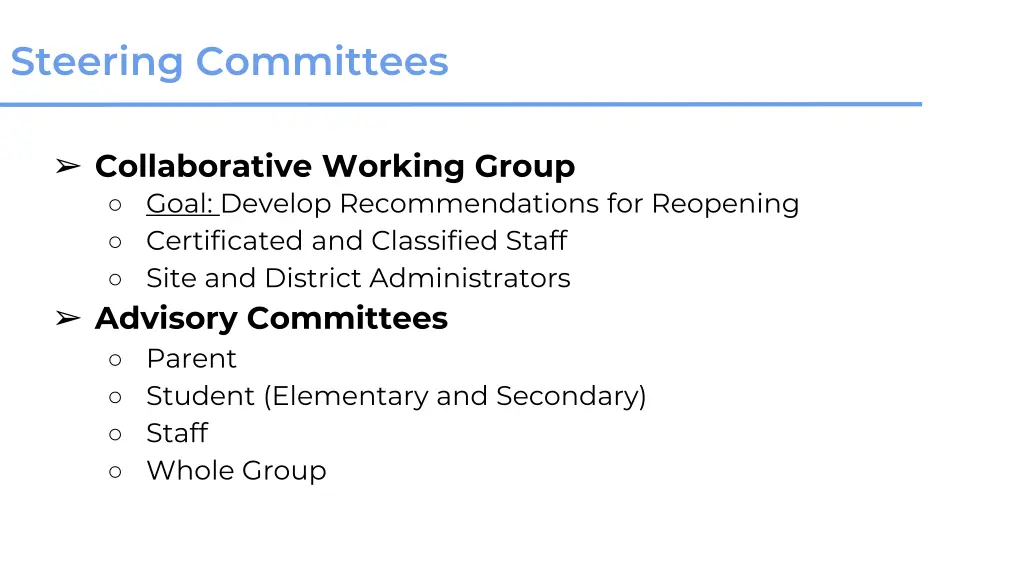 steering committees