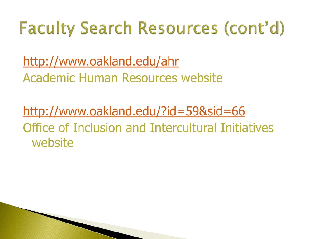 http www oakland edu ahr academic human resources