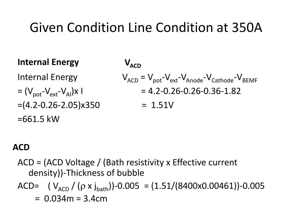 given condition line condition at 350a