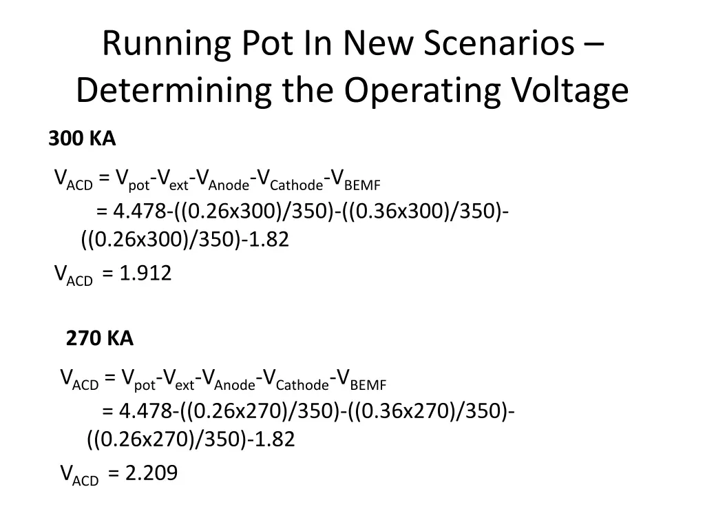 running pot in new scenarios determining