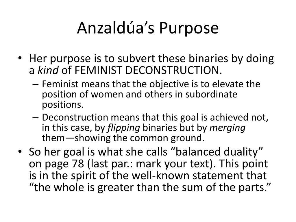 anzald a s purpose