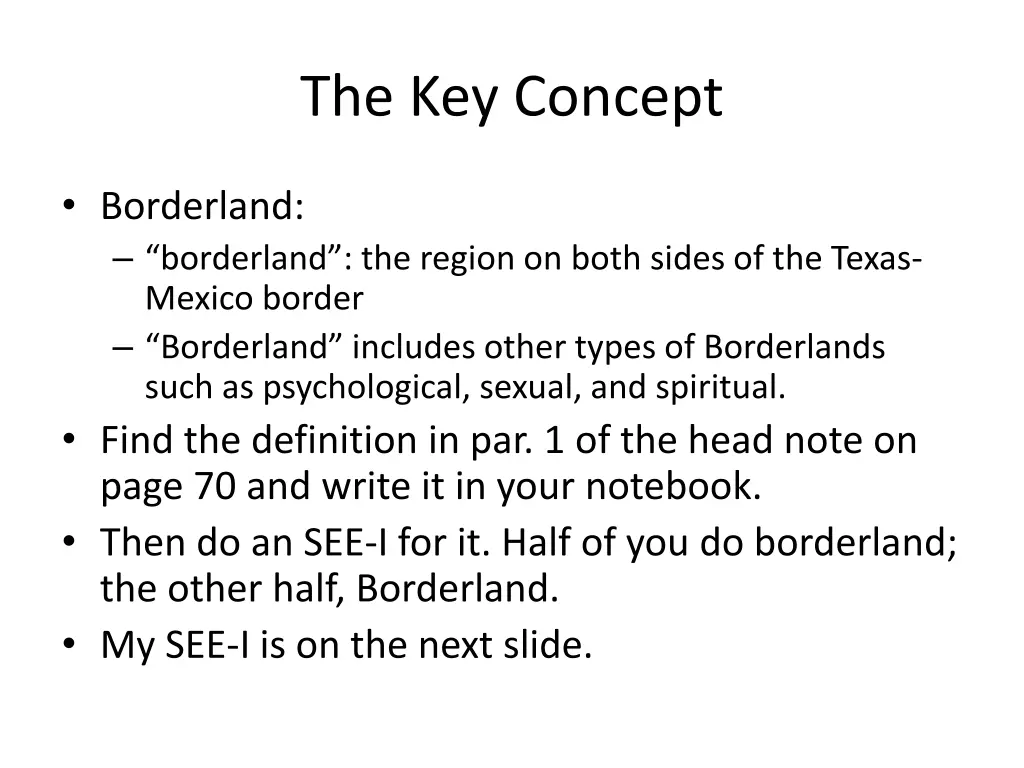 the key concept 1