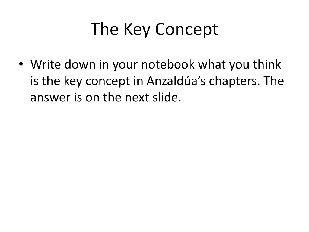 the key concept