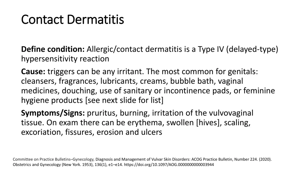 contact dermatitis contact dermatitis