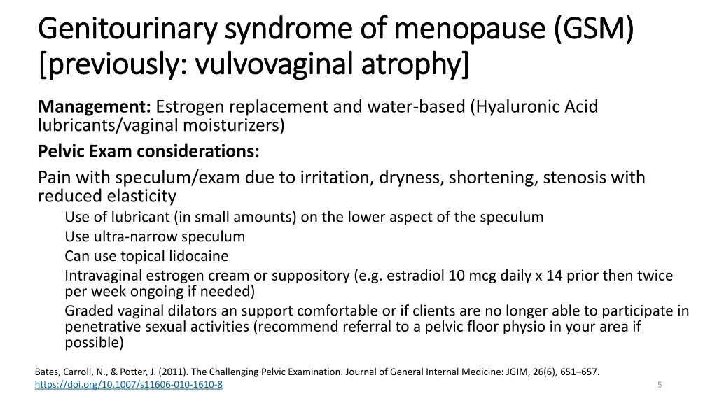 genitourinary syndrome of menopause 1